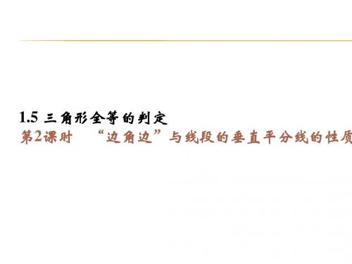 2014年秋浙教版八年级数学上1.5三角形全等的判定(第2课时)同步习题精讲课件(堂堂清+日日清)