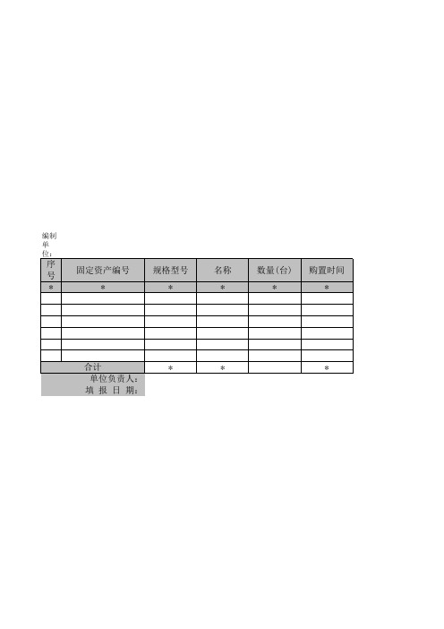企业各类资产清查明细表汇总(xls 11个)0