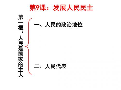 九年级政治发展人民民主