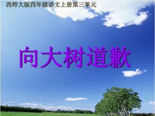 四上《向大树道歉》ppt课件全面版