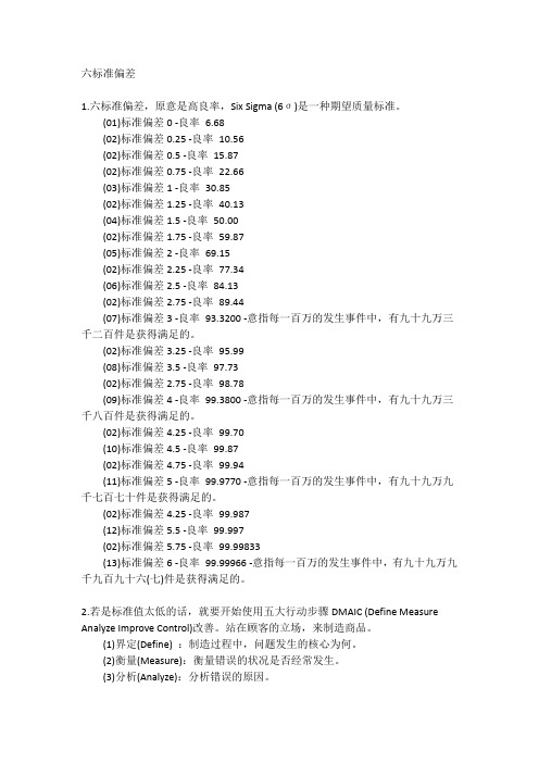 六标准偏差
