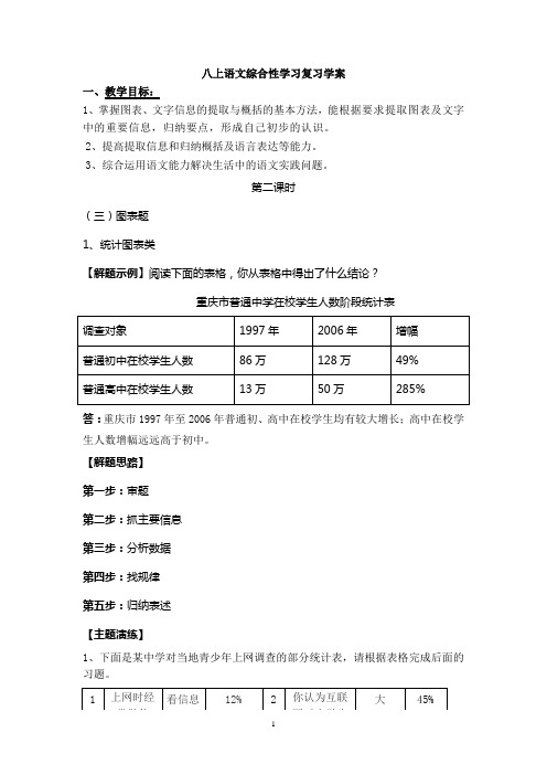 新 八上语文综合性学习复习教案1