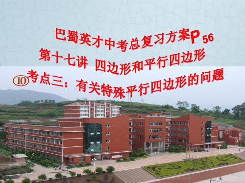 九年级数学中考总复习特殊的平行四边形课件