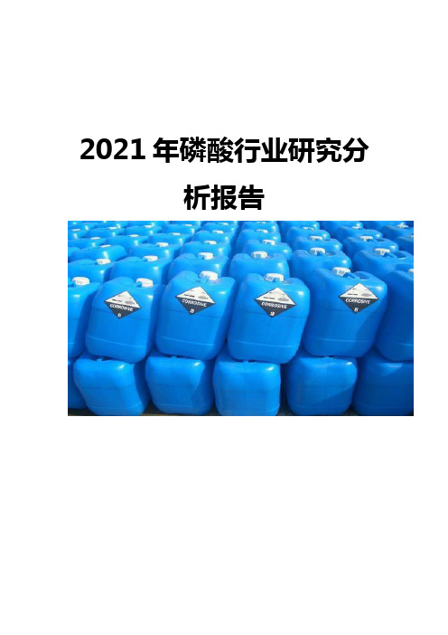 2021磷酸行业研究分析报告