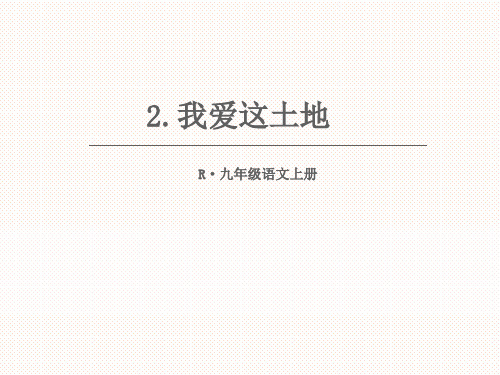 【公开课课件】部编版语文九上：第2课《我爱这土地》课件