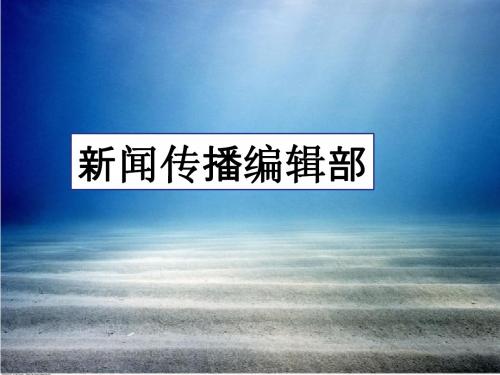 新闻传播编辑部最新信息