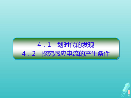(新课标)2020版高中物理第四章电磁感应1_2划时代的发现探究感应电流的产生条课件选修3_2