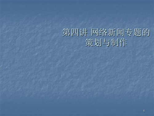 网络新闻专题ppt课件