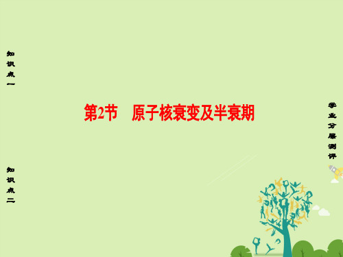 高中物理第3章原子核与放射性第2节原子核衰变及半衰期课件鲁科版选修3-5