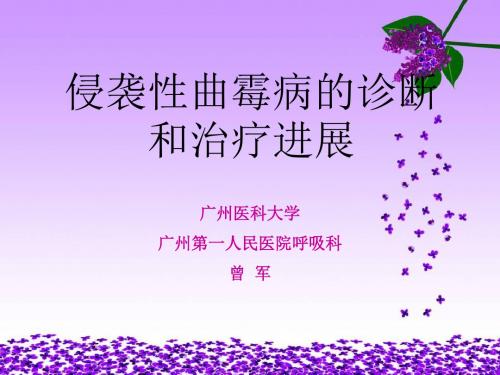 侵袭性曲霉病的诊治思考曾军ppt课件