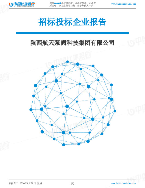 陕西航天泵阀科技集团有限公司-招投标数据分析报告