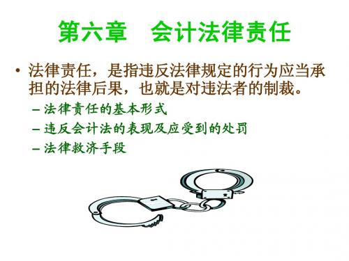 第六章_会计法--会计法律责任