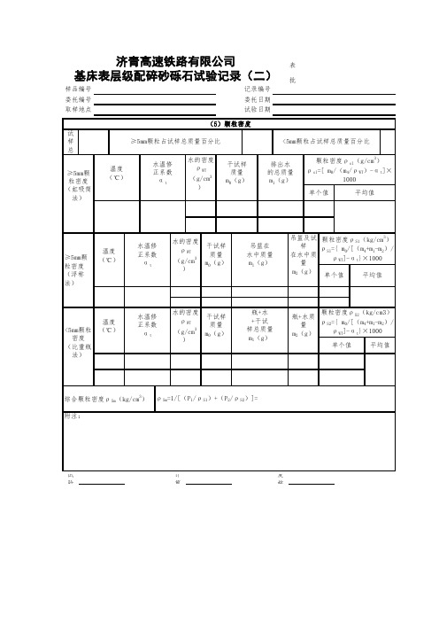 0155基床表层级配碎砂砾石试验记录(二)