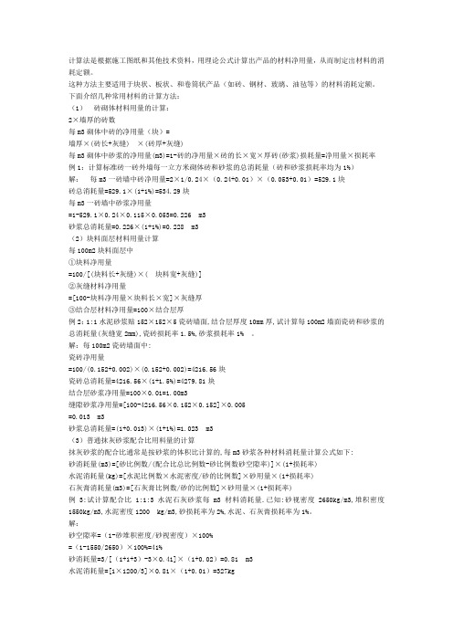 材料消耗量