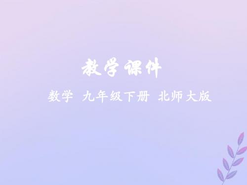 九年级数学下册第二章二次函数3确定二次函数的表达式教学课件(新版)北师大版
