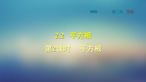 2019秋上册8数学北师版第2章实数第2课时平方根习题课件