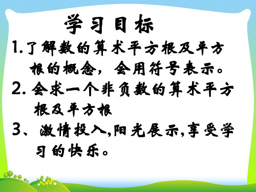 【新】人教版七年级数学下册第六章《平方根》公开课课件 (4).ppt