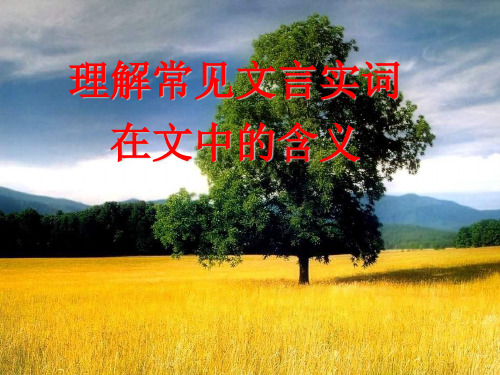 优质课一等奖高中语文必修五《文言推断实词词义》