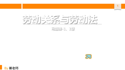 劳动关系与劳动法培训讲义精品示范63张)