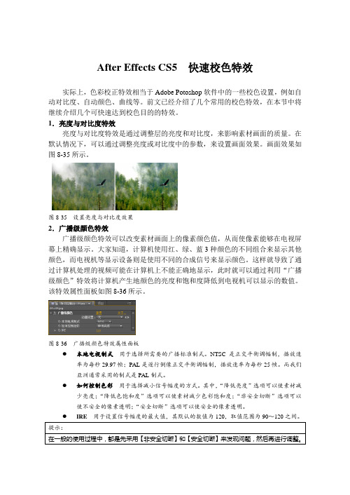 After Effects CS5  快速校色特效