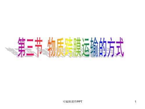 物质跨膜运输的方式ppt课件