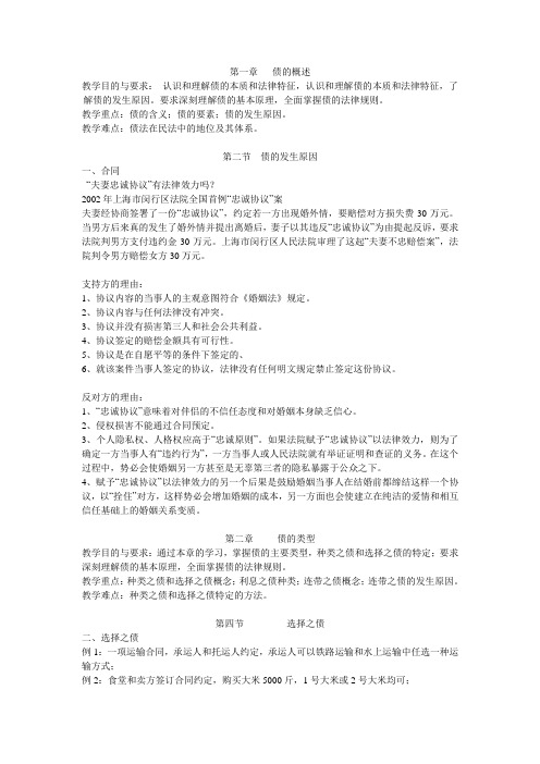 债权法 题目