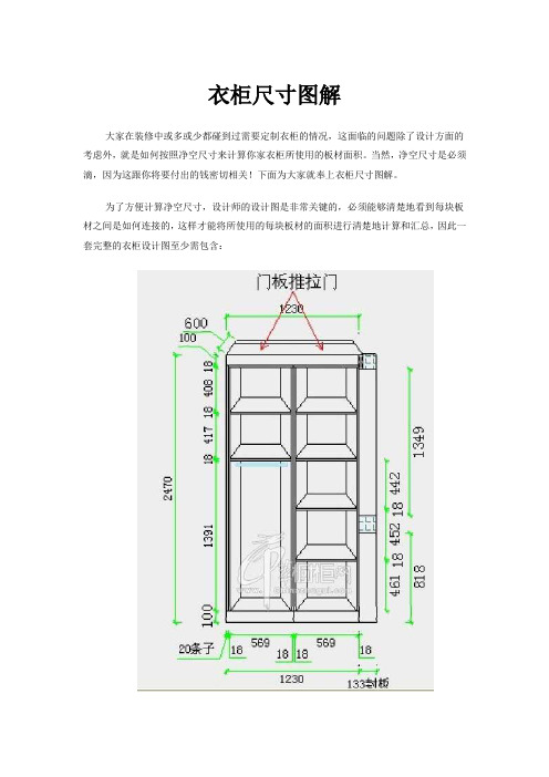 衣柜尺寸图解