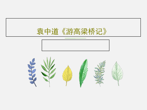 袁中道《游高梁桥记》共17页文档