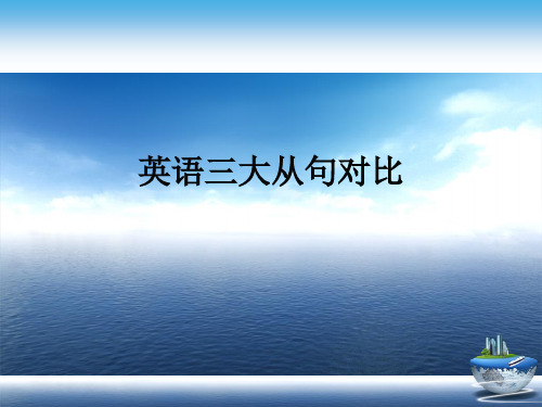 英语三大从句对比演示文稿