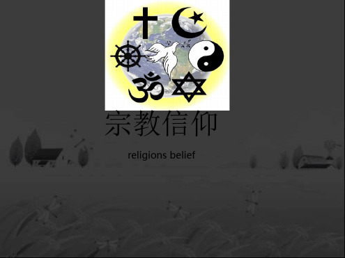 宗教信仰最新PPT课件