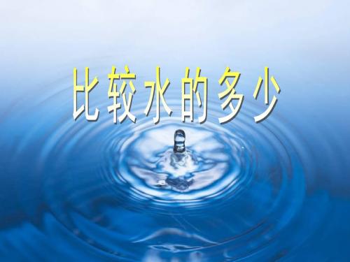 教科版科学三上比较水的多少PPT课件