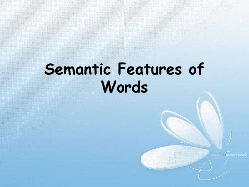Semantic features