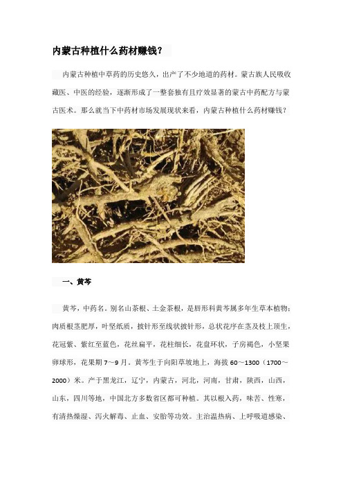 内蒙古种植什么药材赚钱