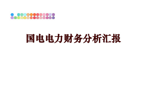 最新国电电力财务分析汇报