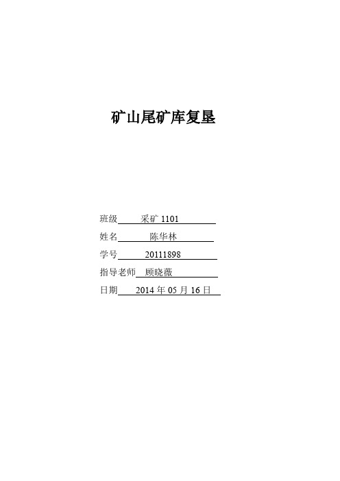 矿山尾矿库复垦