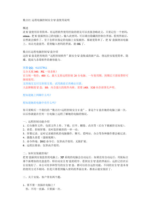 数点红-远程电脑控制安全U盘使用说明