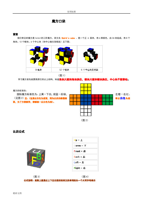 初学者使用地魔方口诀