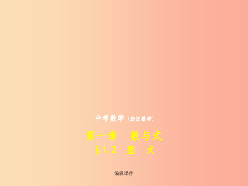 (浙江专用)中考数学总复习 第一章 数与式 1.2 整式(试卷部分)
