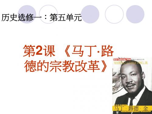 马丁·路德的宗教改革ppt 人教课标版