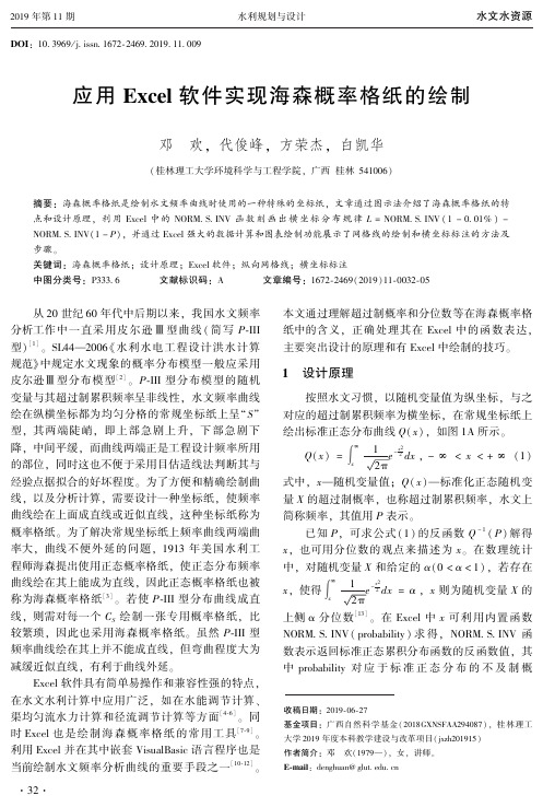 应用excel软件实现海森概率格纸的绘制