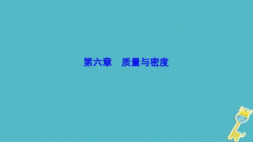 中考物理第六章质量与密度复习课件