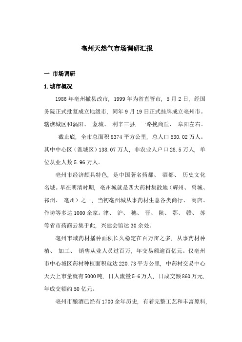 亳州调研研究报告