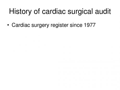 最新：Lessons from the cardiac surgery experience!从心脏手术的经验教训!-文档资料