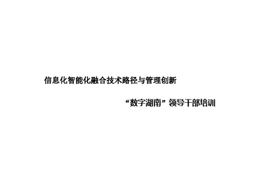 信息化智能化融合技术路径与管理创新精品PPT课件