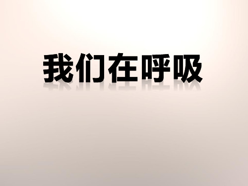 《我们在呼吸》精美版课件