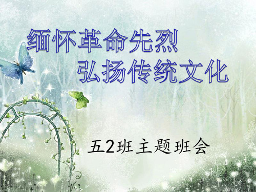 继承革命遗志缅怀革命先烈主题班会ppt