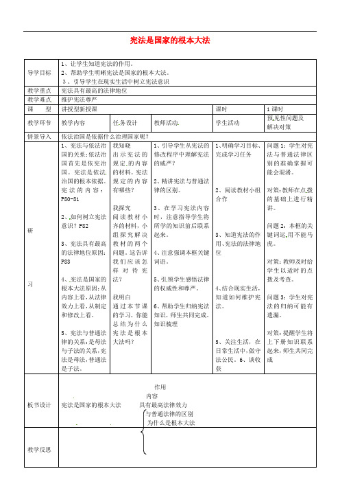 吉林省通化市外国语学校九年级政治全册 3.6.2 宪法是