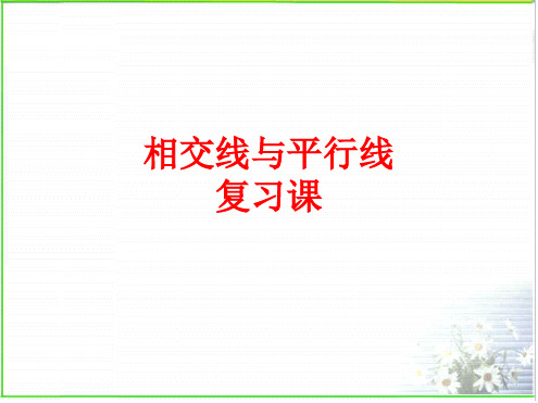 北师大版七年级数学下册 第二章 相交线和平行线复习共23张