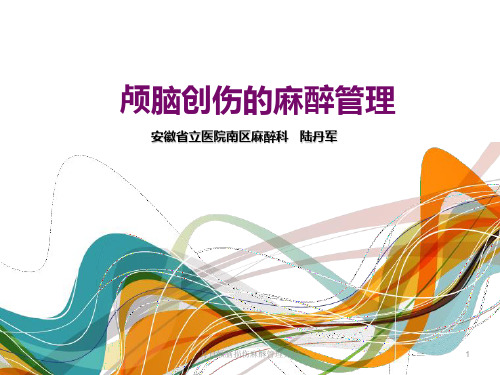 月日颅脑损伤麻醉管理共识课件