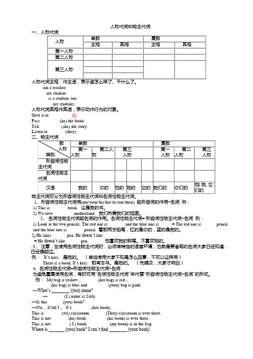 lesson1——名词和代词